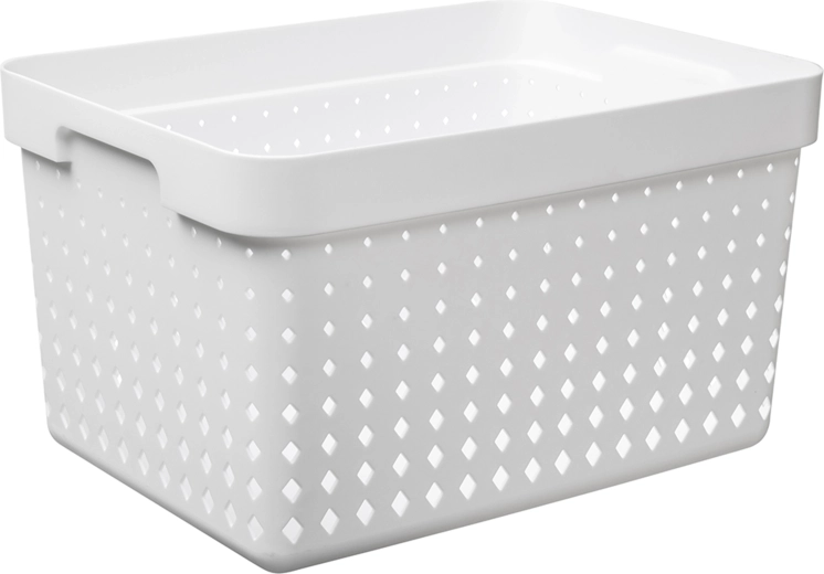 Seoul organizer basket large, white, 35.7 × 23.8 × 20.9 cm
