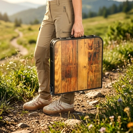 Folds into a suitcase for easy carrying