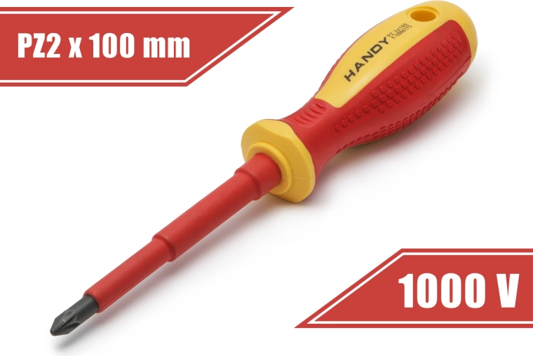 Insulated PZ2 screwdriver, 100 mm, up to 1000 V