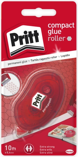 Pritt klijų juostos ritinėlis Compact, permanentinis, 8,4 mm x 10 m
