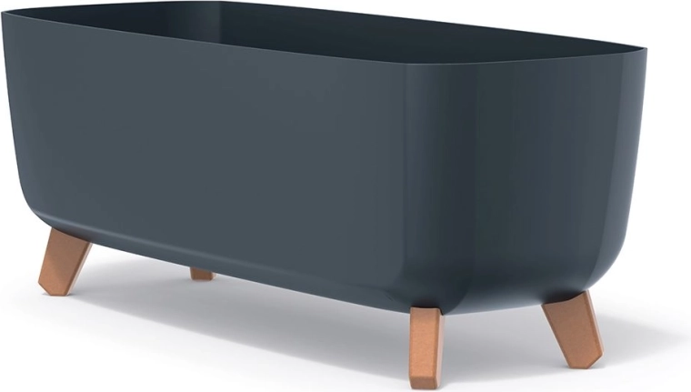 Gėlinė ant kojelių Gracia Case 58 cm, antracito spalvos