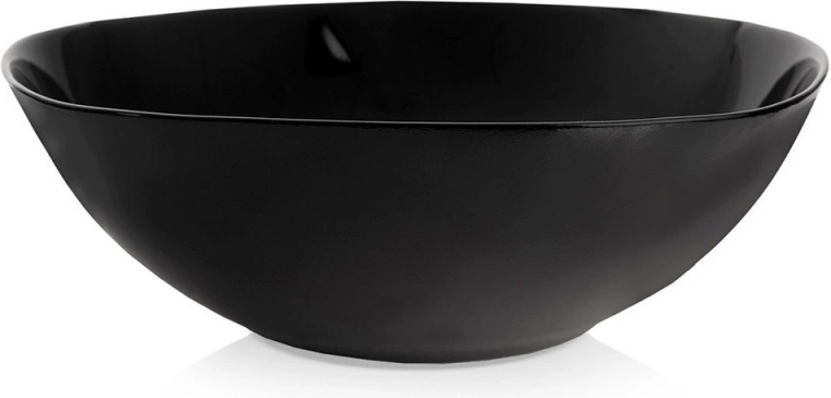 Stiklinis salotų dubuo LUNA 25 cm, 2 l, juodas