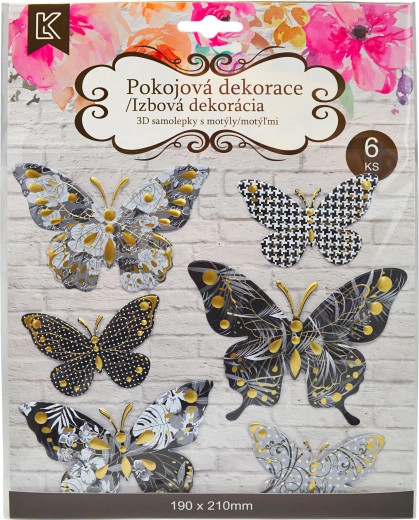 3D Butterfly Wall Stickers, 6 pcs