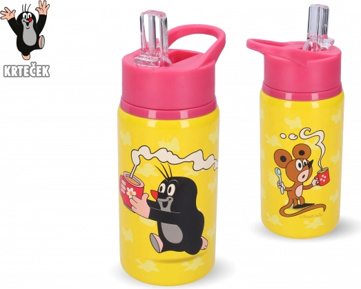 Nerūdijantis plienas buteliukas Kurmė 500 ml rožinis