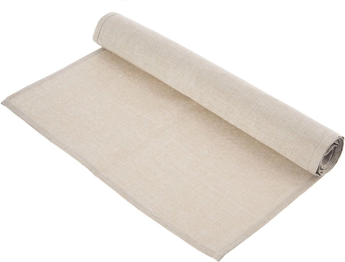 Beige table runner 140 × 40 cm