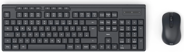 Wireless Keyboard and Mouse Hama WKM-200 Black