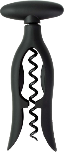 Corkscrew made of black ABS plastic