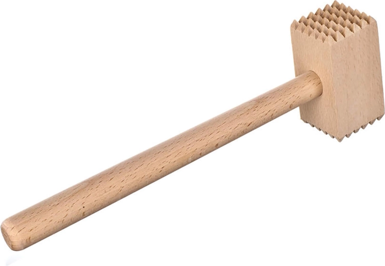 Dvipusis mėsos muštukas BRILLANTE iš buko medienos 28 cm