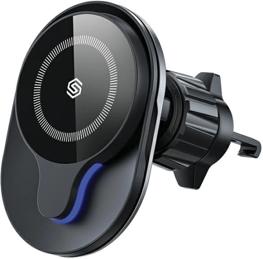 Magnetic MagSafe vent mount with 15 W wireless charging – black
