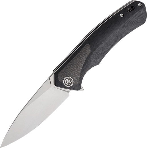 Petrified Fish PUB folding knife 9.5 cm, satin, black G10 with carbon insert