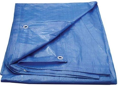 Tarpaulin with grommets 2 × 8 m – ECONOMY, blue