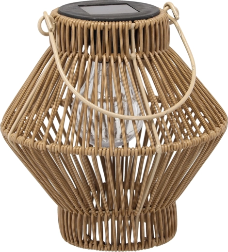 Rudas 19 cm saulės sodo žibintas su LED
