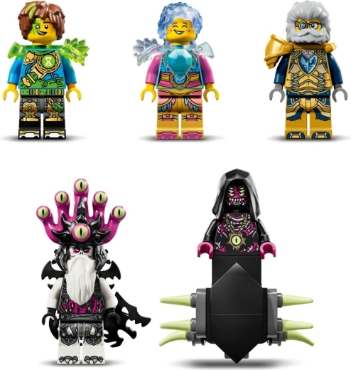 Five minifigures and a heap of accessories