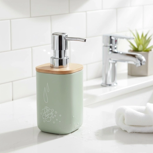 Tidiness and style in bathroom and kitchen