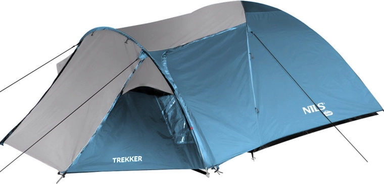 Turistinis palapinė NILS CAMP Trekker 4 asmenims, mėlynai pilka