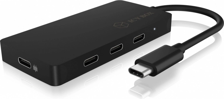 ICY BOX USB‑C Hub with 4 Ports and 100 W Power Delivery