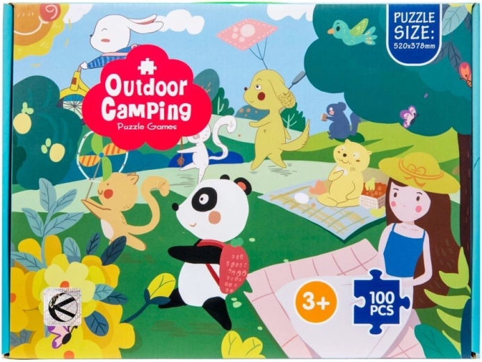 Vaikiška dėlionė su gyvūnėliais parke 100 detalių – 1 vnt.