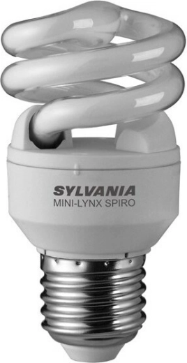Sylvania Mini-Lynx Spiral 9 W E27 warm white energy-saving bulb