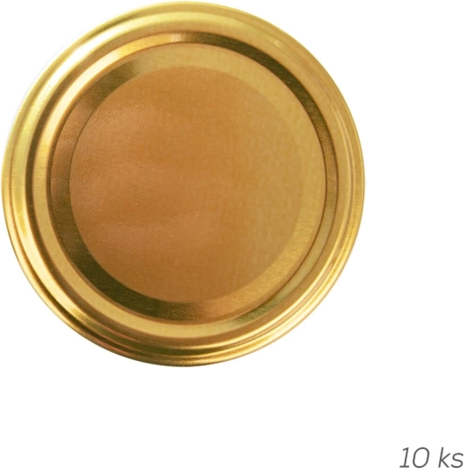 Klasikinis metalinis užsukamas dangtelis Twist-Off 66 Gold (10 vnt.)
