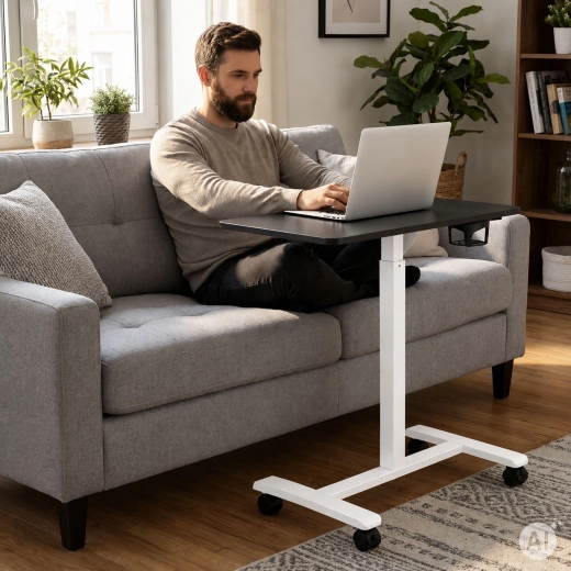 Rolling table with 4 wheels and brake