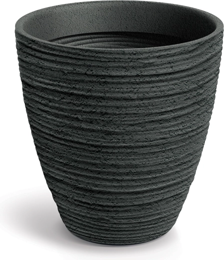 Defora Planter 60 cm dark grey with bamboo texture