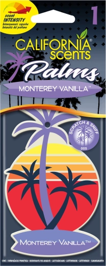 Automobilio kvapas California Scents Palm Monterey Vanilla – pakabinamas palmių formos kvapas