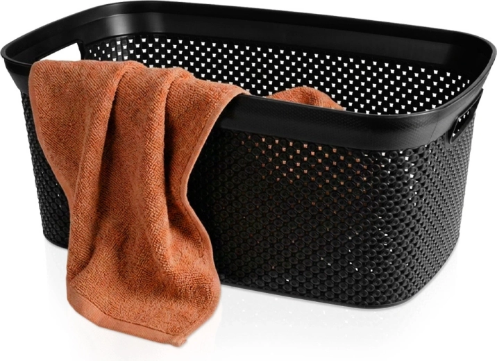 Bathroom Solutions black plastic laundry basket 35 l