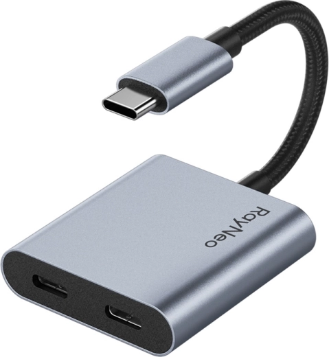 Charging USB‑C adapter for RAYNEO AR smart glasses, 4K 60 Hz, Power Delivery 100 W