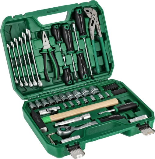 Tool Set 55 pcs 1/4" and 1/2" in Case Stalco