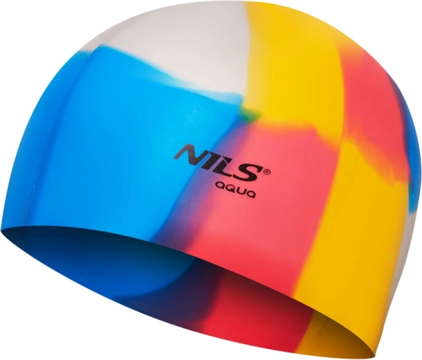 Silikoninė plaukimo kepuraitė NILS Aqua NQC Multicolor