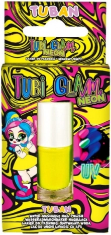 Tuban Tubi Glam vaikiškas nagų lakas neoninės geltonos spalvos