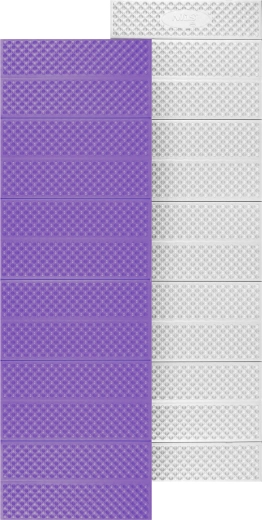 Folding foam sleeping pad with aluminum layer, purple