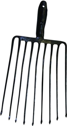 Stone fork with 9 tines without handle