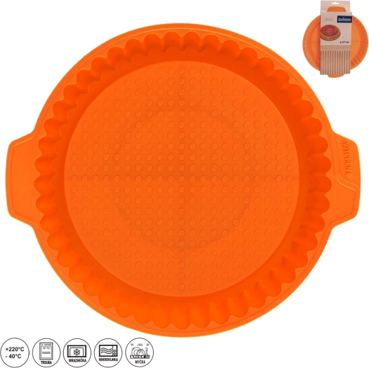 Silikoninė torto forma Ø 27 cm, oranžinė