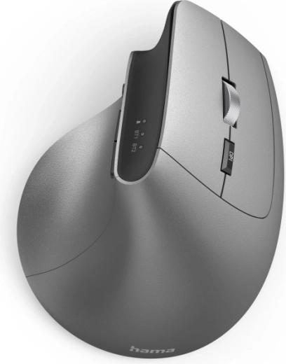 Ergonomic Vertical Mouse with Bluetooth, 2.4 GHz and USB-C, RGB Lighting