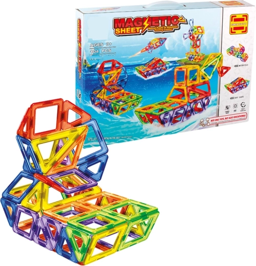 Magnetic Building Set 104 pcs – Ship and Bedroom