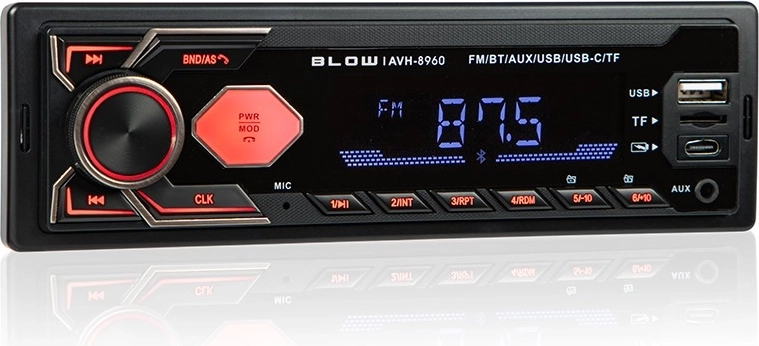 Car Radio 1DIN RDS MP3/USB/micro SD/BLUETOOTH + USB-C