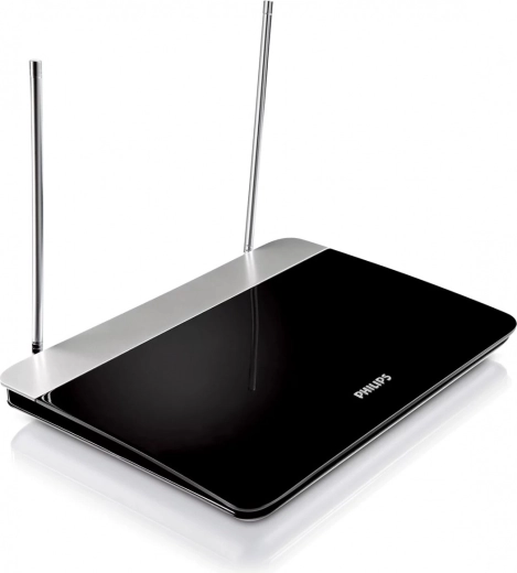 Indoor TV antenna with gain control and 4G filter