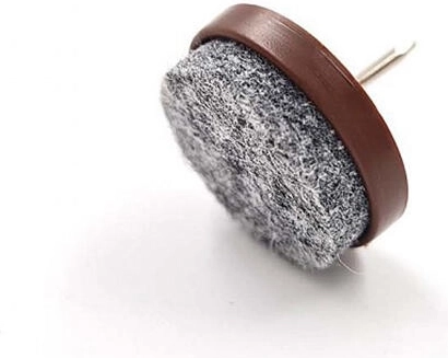 Veltinio padukai baldams su vinuku 24 mm, rudi (8 vnt.)