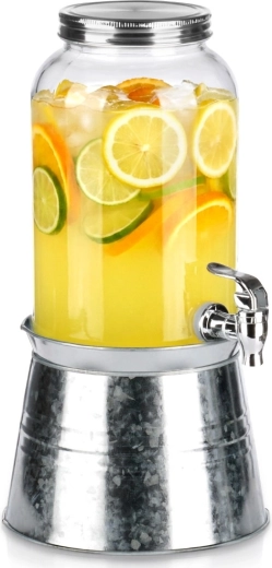 Glass beverage dispenser with tap and stand 3.2 l Vilde