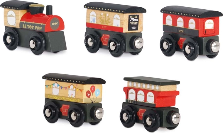 Le Toy Van wooden train Royal Express with carriages