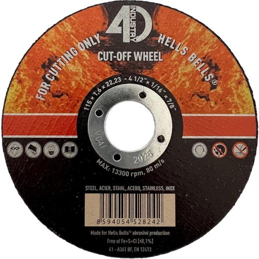 Cutting disc for steel and stainless steel 115 × 1.6 × 22.2 mm