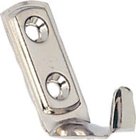 Small furniture hook 25 × 40 mm, nickel, set of 20 pcs
