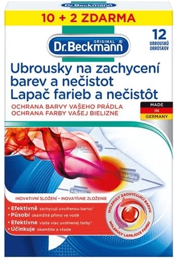 DR. BECKMANN Color and Dirt Catcher with Microfibers, 12 pcs