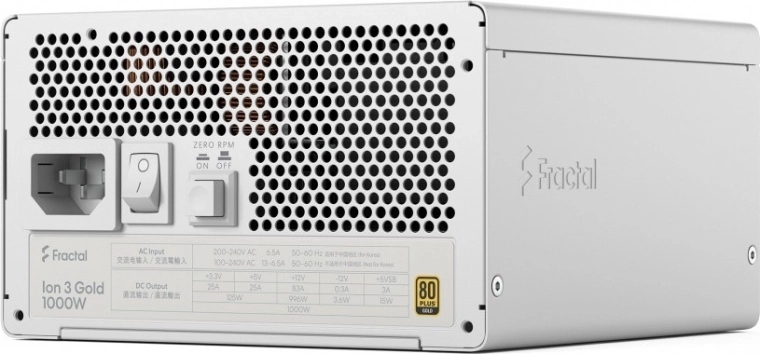 Fractal Design Ion 3 Gold 1000 W 80 Plus Gold – white fully modular power supply