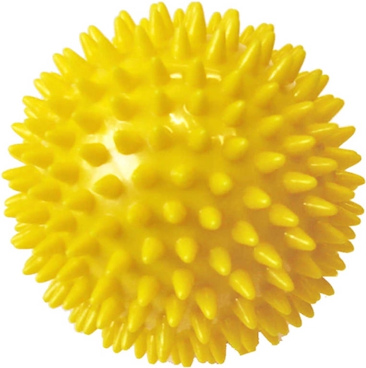 ACRA massage ball with spikes 7.5 cm yellow - 1 piece
