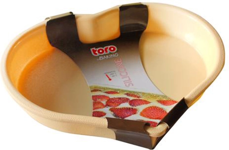 Silikoninė torto forma „Širdis“ TORO, kreminė