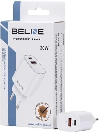Tinklo įkroviklis 20W USB-C + USB-A baltas