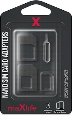 Maxlife adapterių rinkinys Nano SIM kortelei