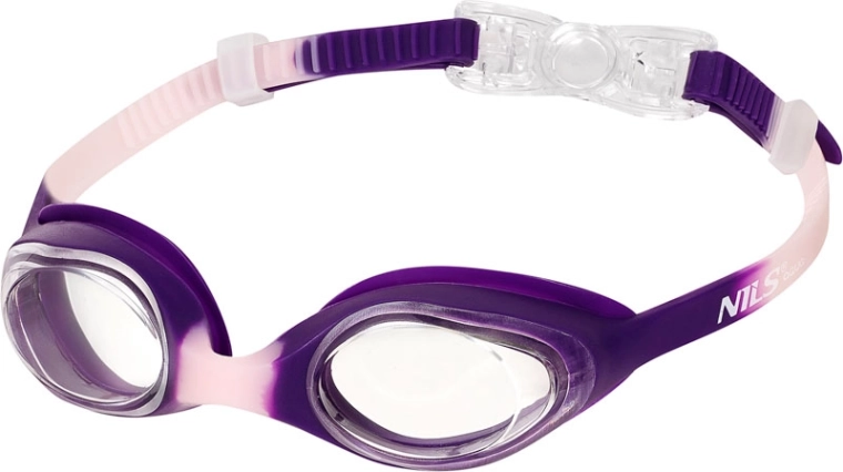 Vaikiški plaukimo akiniai NILS Aqua violetiniai–rožiniai